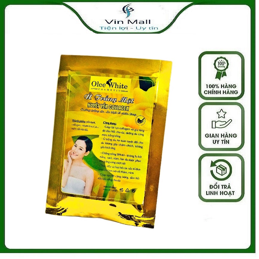 Ủ Trắng Cho Da Mặt Huyết Yến Collagen Olee White - Ủ Trắng Da Mặt Cực Kỳ Hiệu Quả - Mẫu mới
