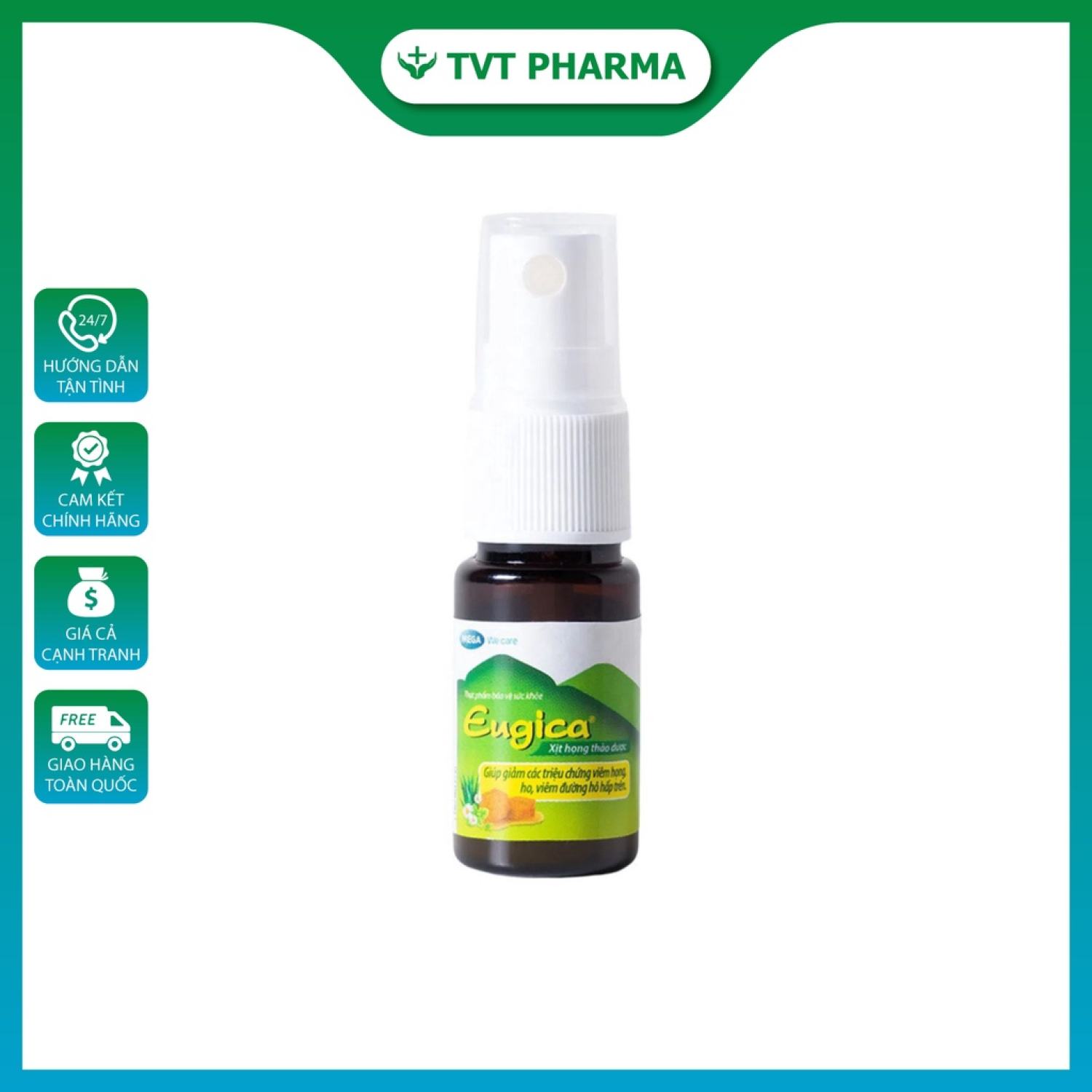 [ CHÍNH HÃNG ] Xịt Họng Eugica Mega We Care Thảo dượᴄ 10Ml