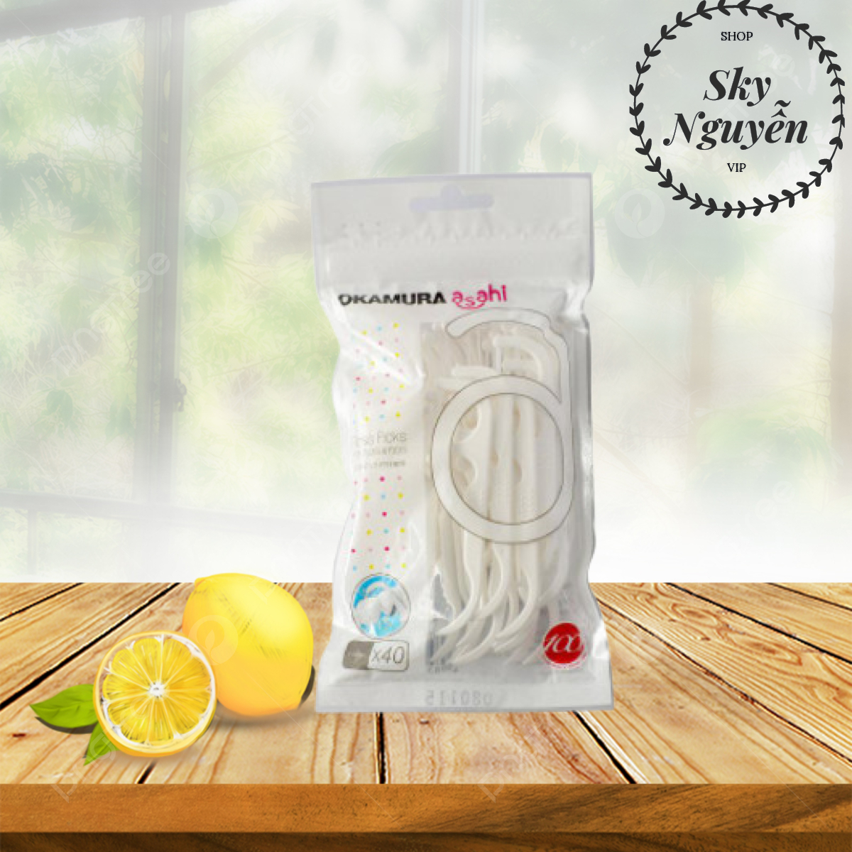 Hộp tăm chỉ nha khoa chất lượng Nhật Bản Okamura loại 40 cây/hộp.