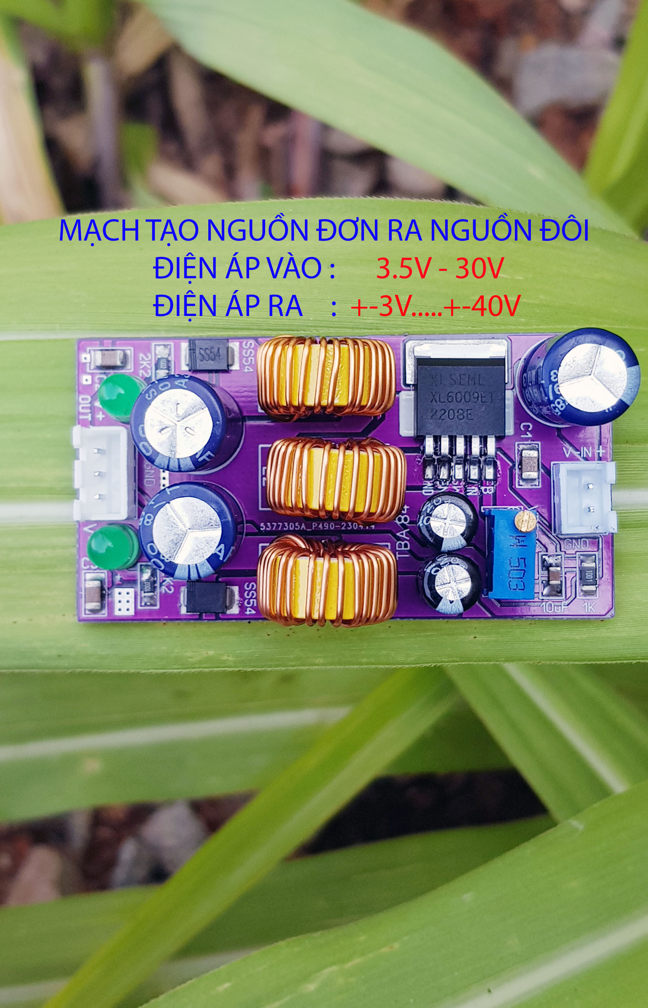 Mạch tạo nguồn đơn ra nguồn đôi, mẫu mới có đèn báo