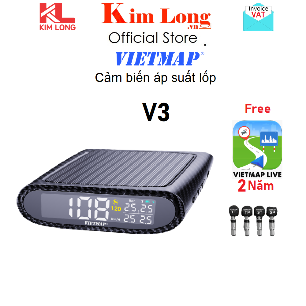 Vietmap V2 tire pressure sensor integrated speed warning & traffic camera-authentic