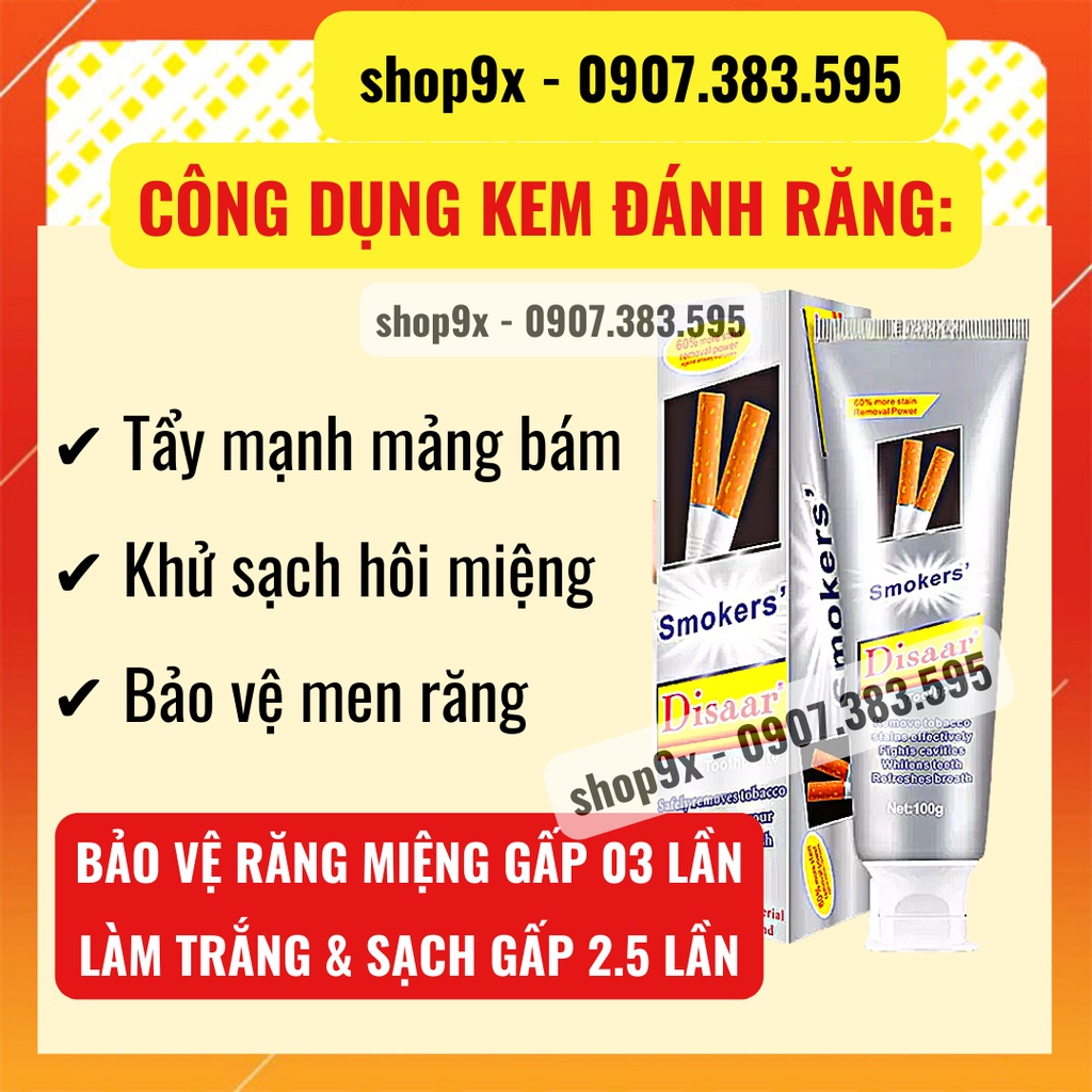 Kem Đánh Răng Cho Người Hút Thuốc Lá Disaar