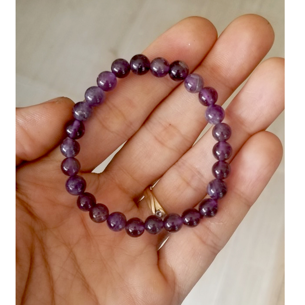 [HCM]Vòng tay chuỗi đá thạch anh tím-nhiều cỡ ly