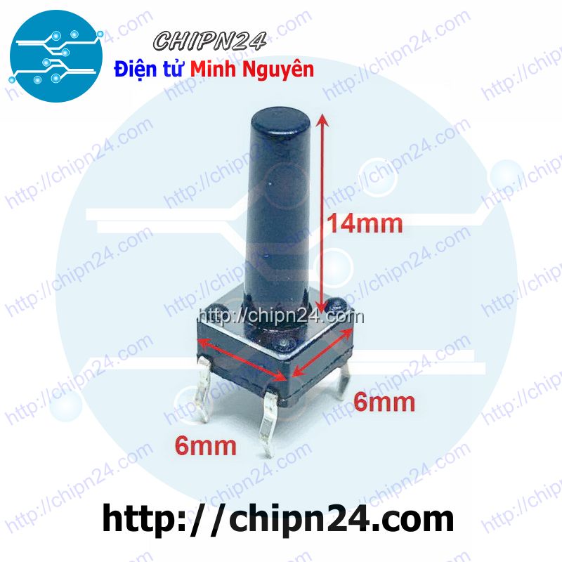 Nút nhấn 4 chân 6x6x14mm dip