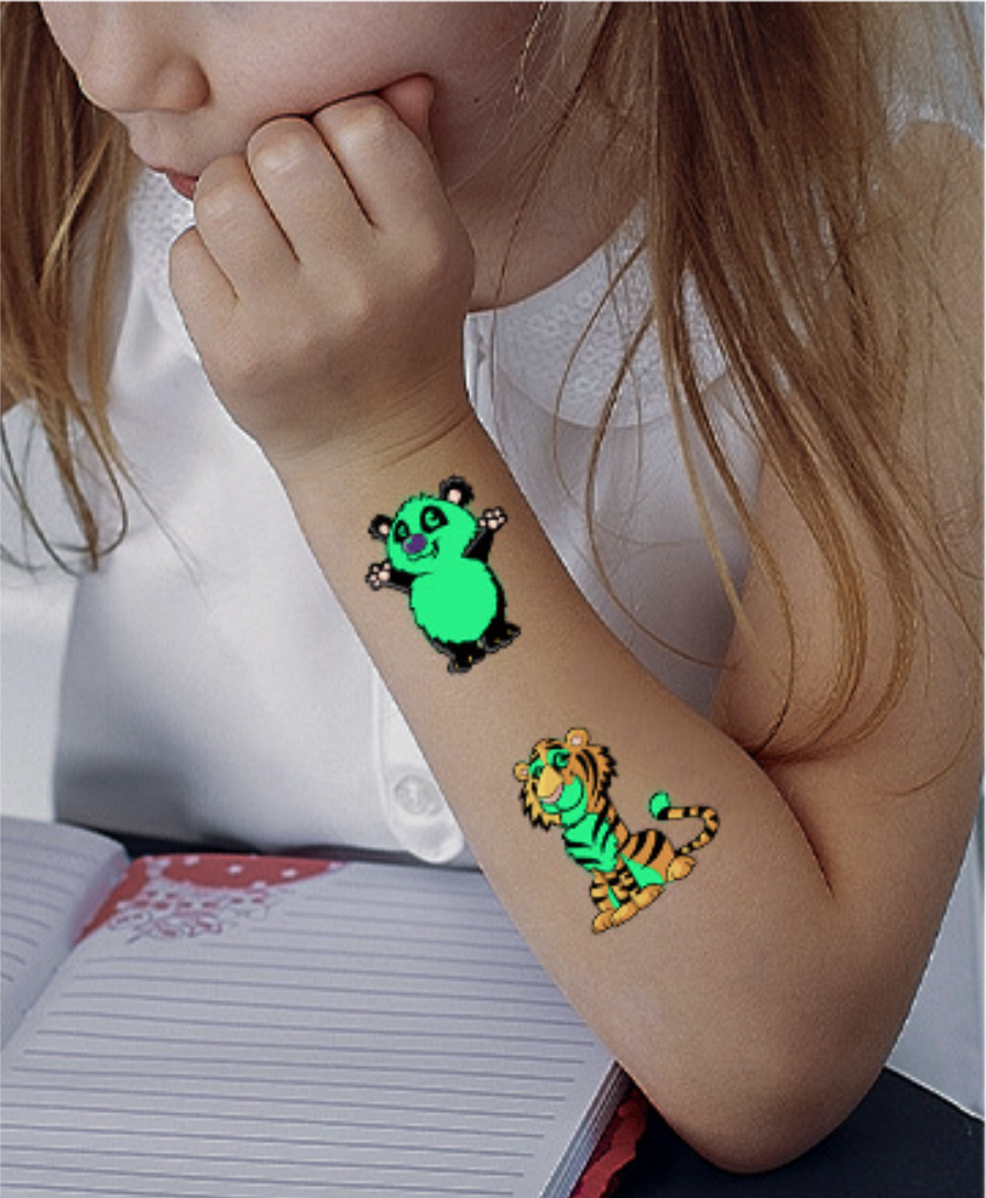 [HCM]Hình xăm dán dạ quang cao cấp tattoo 10x6cm