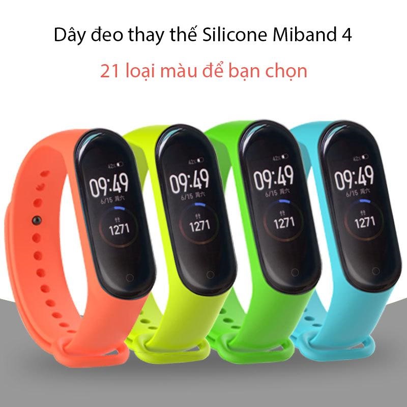 Dây đeo thay thế chất liệu Slilicone Cát Thái cho Xiaomi Miband 4 Nhiều