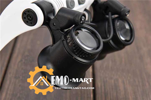 [FreeshipMAX] Kính lúp đeo mắt có đèn V4