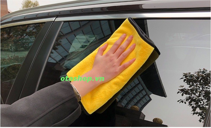 [HCM]Bộ 3 khăn lau xe Microfiber siêu dày siêu hút nước