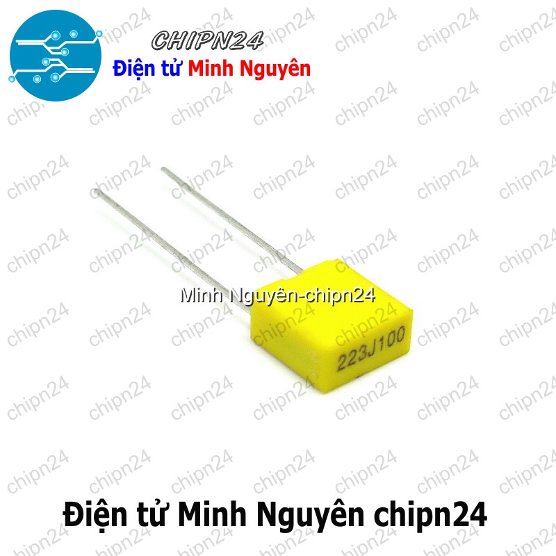 [10 con] (K270) Tụ kẹo vàng 223J 100V (5MM) (223 22nF) - HH005395
