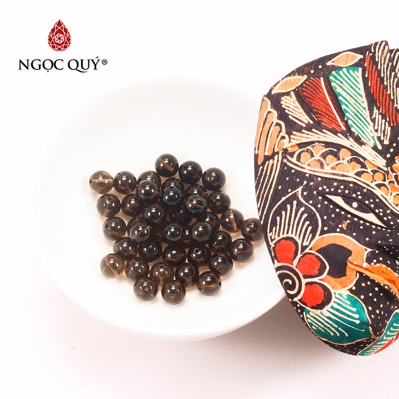 Combo 10 viên đá thạch anh khói 10mm - Ngọc Qúy Gemstones