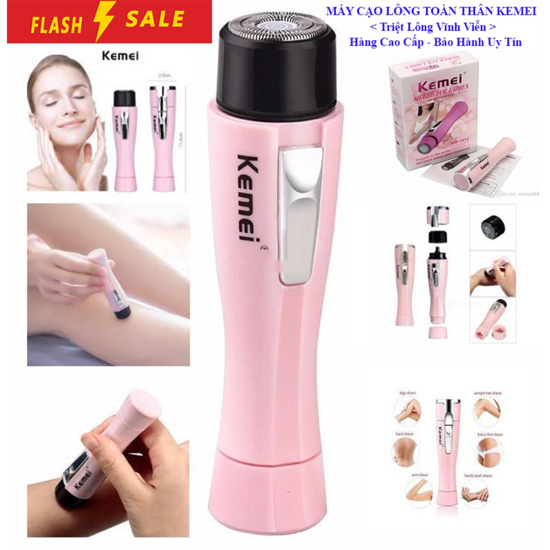Máy Triệt lông KEMEI vùng kín an toàn cho da Máy triệt lông nách bikini không đau và không đau