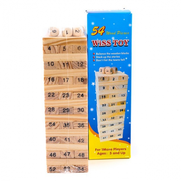 trò chơi rút gỗ 54 thanh in số cho bé, bộ đồ chơi rút gỗ 54 thanh kèm 4 viên xúc xắc giúp bé phát triển trí tuệ rèn luyện khả năng tập trung và khéo léo cho bé, huy tuấn 6