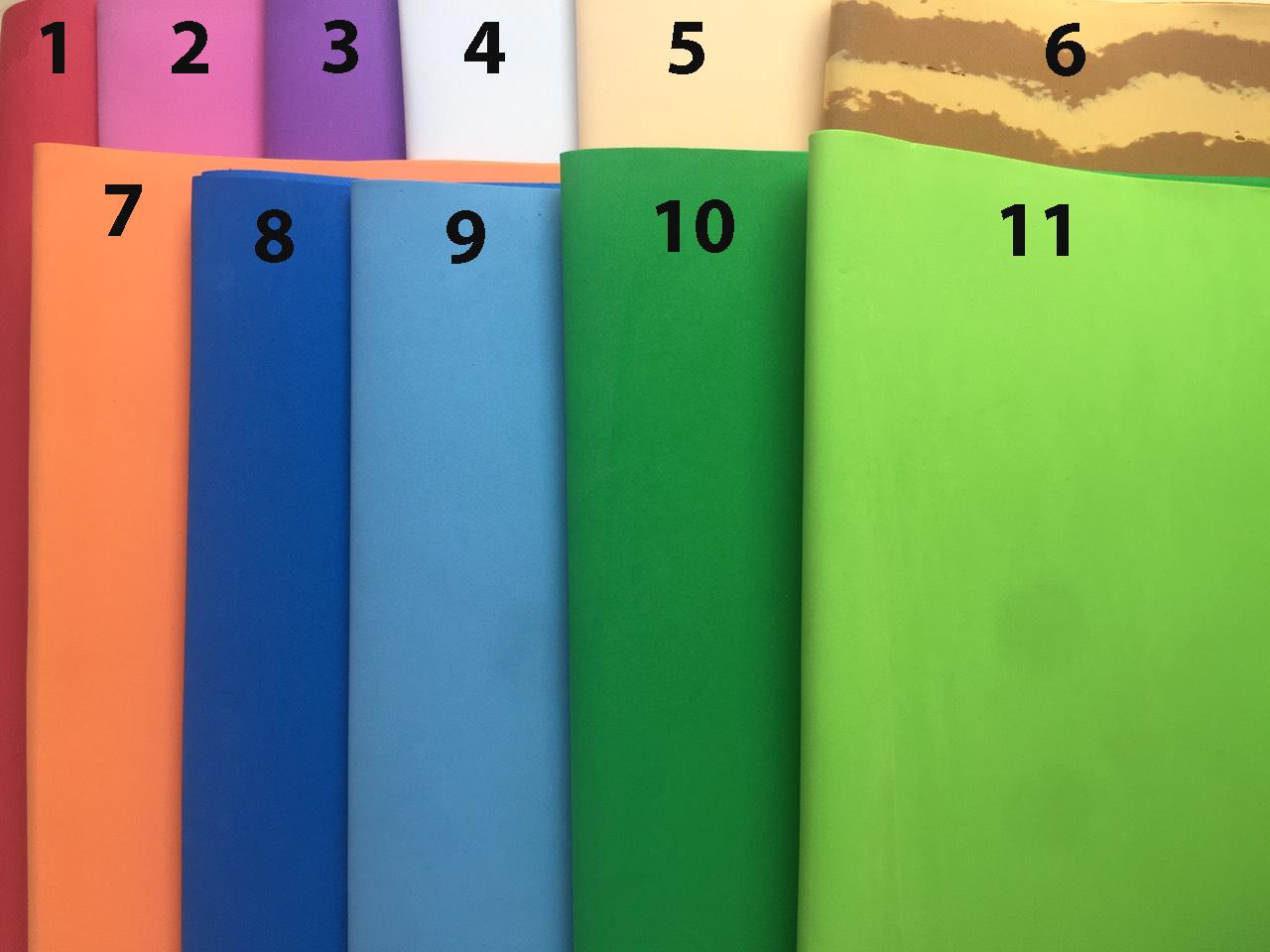 Combo 2 tấm mút xốp màu, xốp bitit , mút bitit kích thước 50*80 dày 2 ly