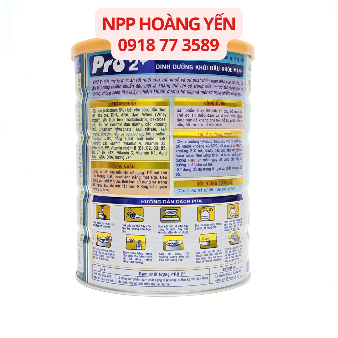 Sữa non Pisilac Pro 2 Colostrum 900g dành cho bé 6-36 tháng