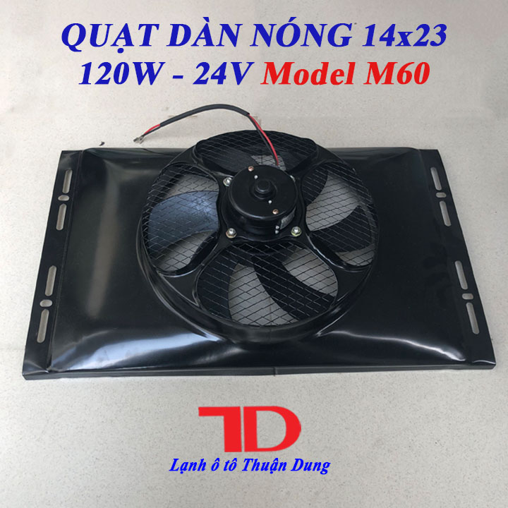 Quạt dàn nóng 14x23 inch 36x59cm loại 24V model M60 - Vật Tư Điện Lạnh Ô Tô Thuận Dung