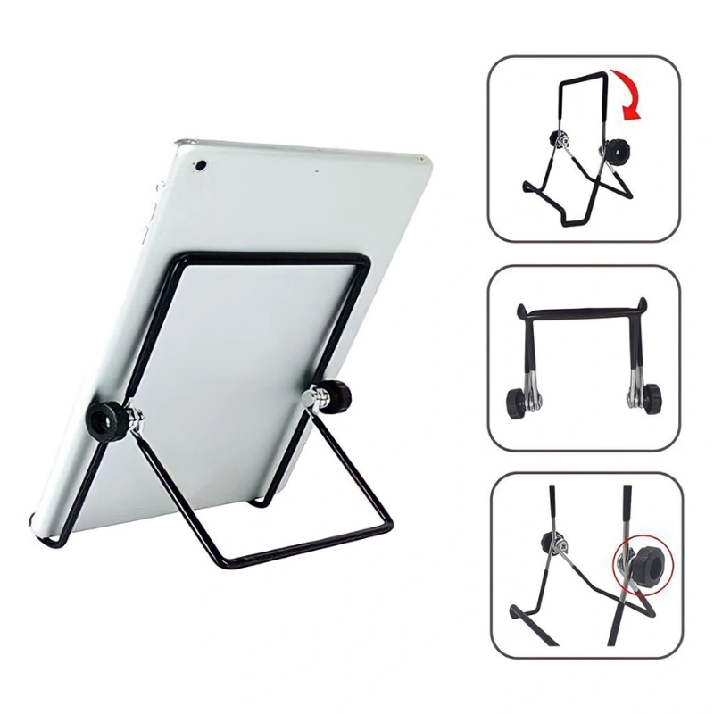 Giá Đỡ Ipad Khung Sắt Chắc Chắn, Thiết Kế Xoay 360 Xếp Gọn Dễ Dàng,Tăng Giảm Độ Nghiêng. 000100