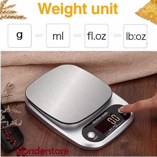 [ HÀNG XỊN BẢO HÀNH 12 THÁNG ] Cân điện tử mini nhà bếp 3kg - 0.1g có màn hình led cảm ứng hợp kim thép độ chính xác cao - cân tiểu ly nhà bếp + kèm pin xịn