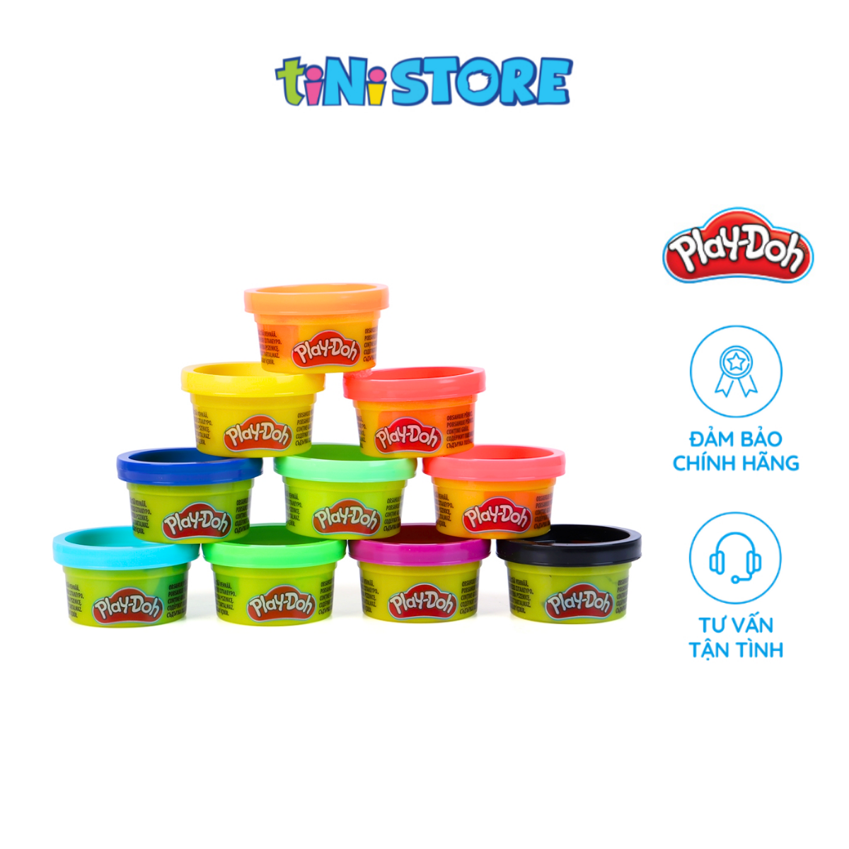 Bộ đồ chơi Hasbro ống đất nặn 10 màu Play-Doh 22037