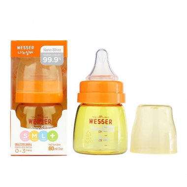Bình Sữa Wesser Nhựa PP cổ hẹp 60ml/240ml