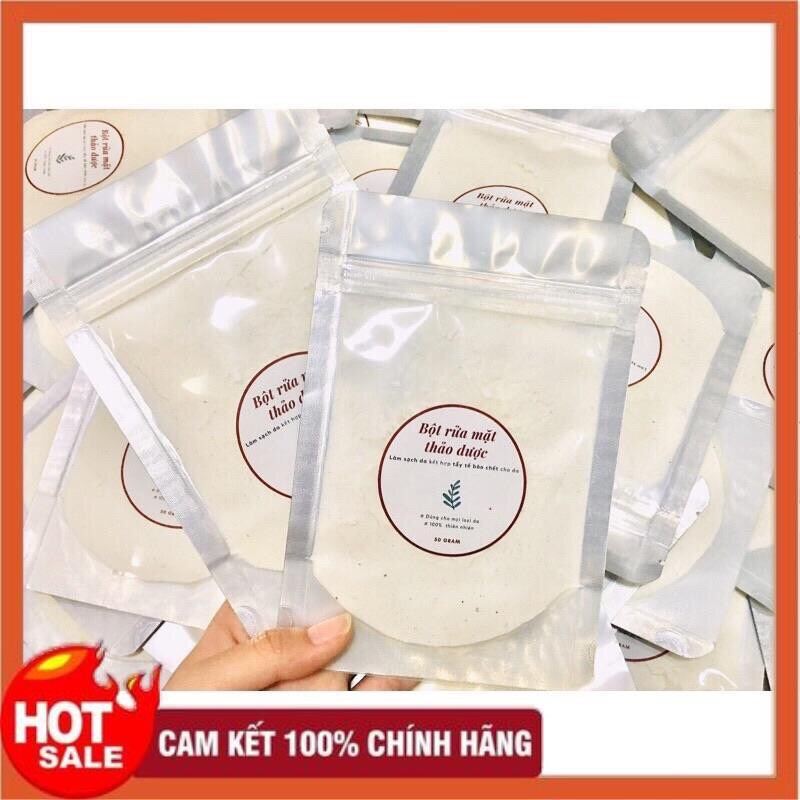 Bột Rửa Mặt Thảo Dược,Kiềm Dầu 50gram, Handmade