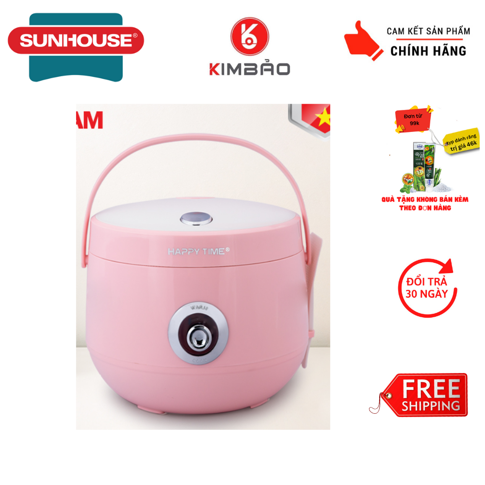 Nồi cơm điện 1.8 l sunhouse shd8606 lòng nồi chống dính vỏ nhựa cao cấp bền đẹp giữ cơm nóng lâu