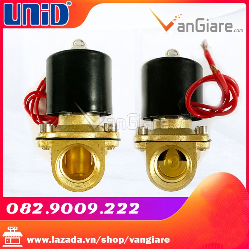 Van điện từ phi 21 (Đầu coil nhập XỊN) UW15 Uni-D (12v, 24v, 110v, 220v), UW tròn