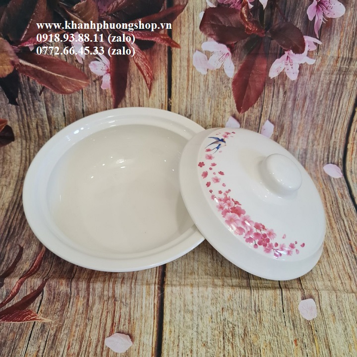 [HCM]thố sứ đựng cơm có nắp - thố sứ đựng cơm