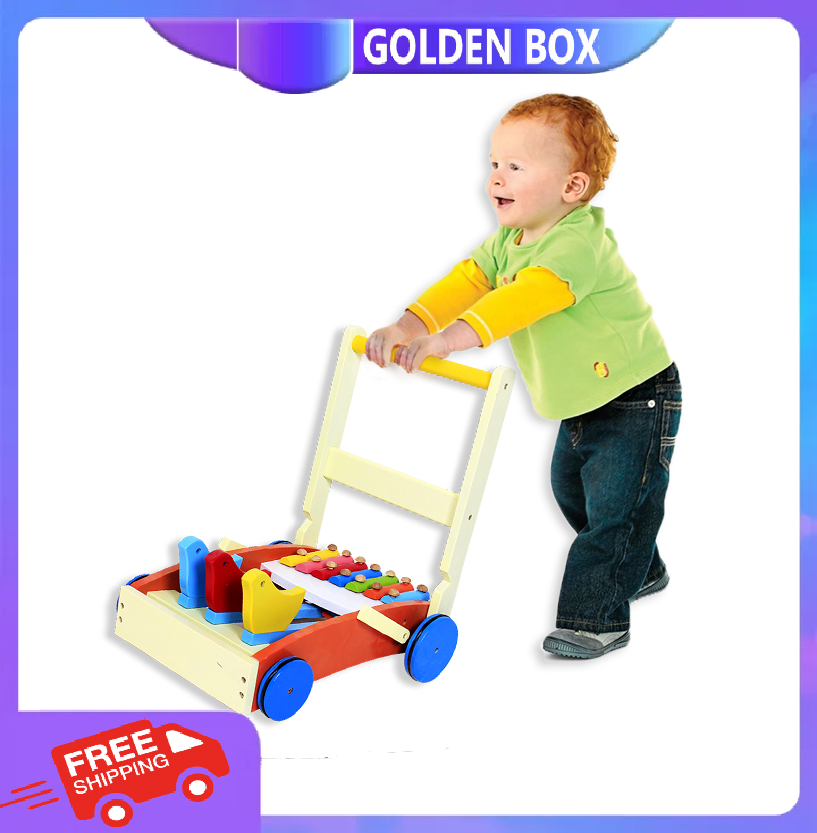 Xe tập đi bằng gỗ hình con gà cho bé - an toàn tiện lợi