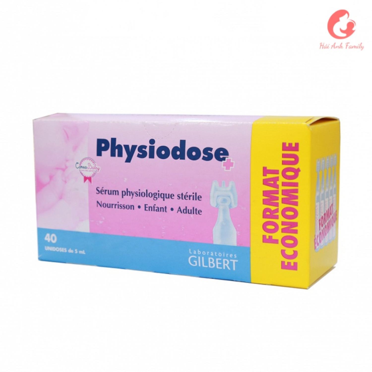Nước muối sinh lý Physiodose (Pháp) cho trẻ sơ sinh