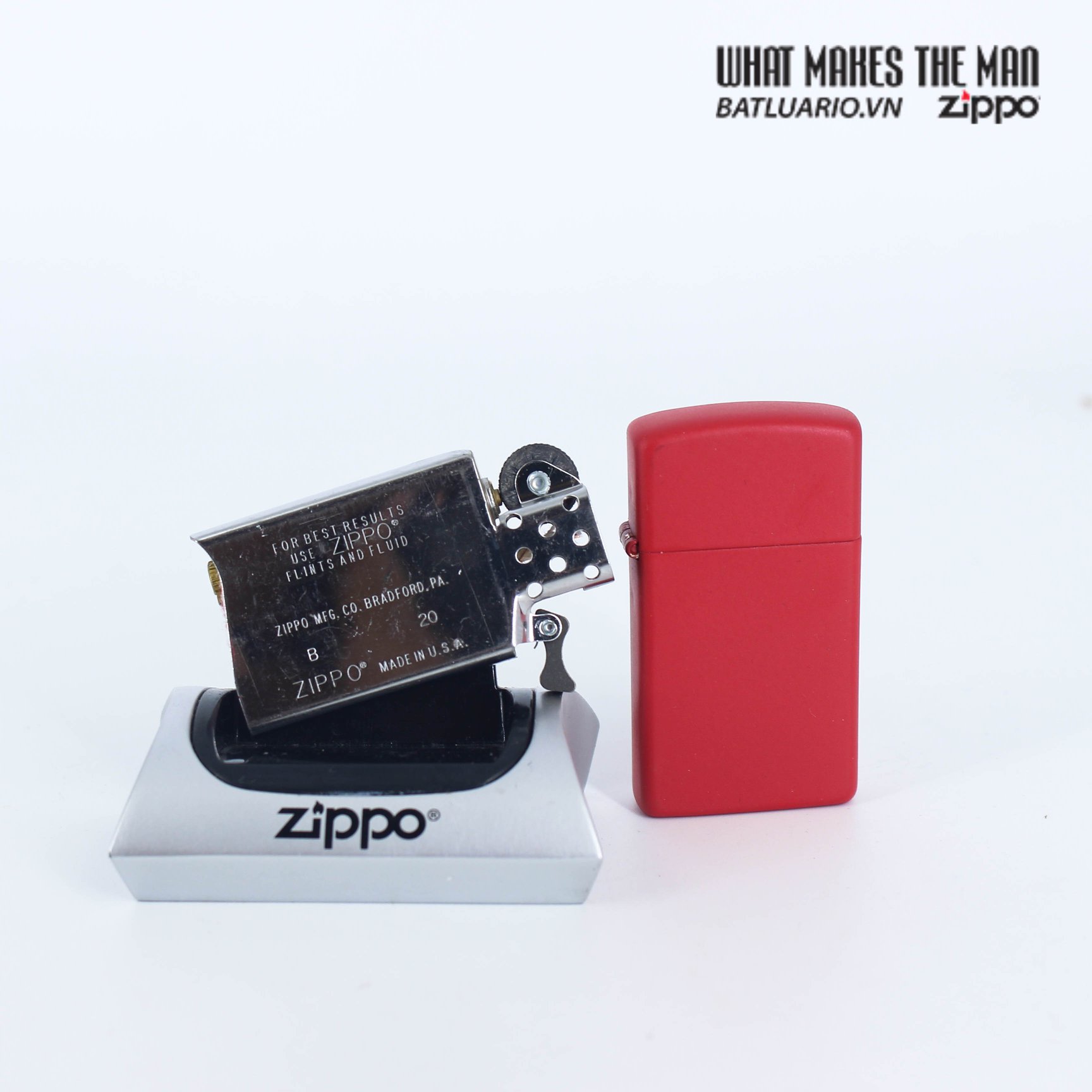 Bật lửa Zippo 1633 - Zippo Slim Red Matte