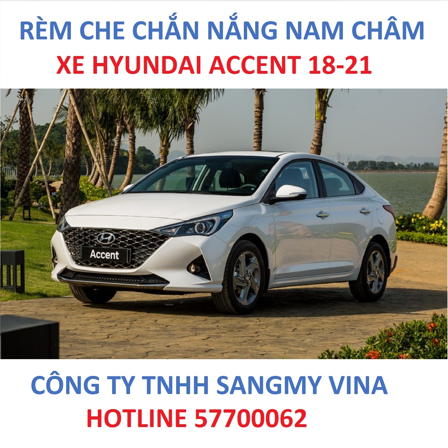 rèm che chắn nắng nam châm xe hyundai accent 2017-2021