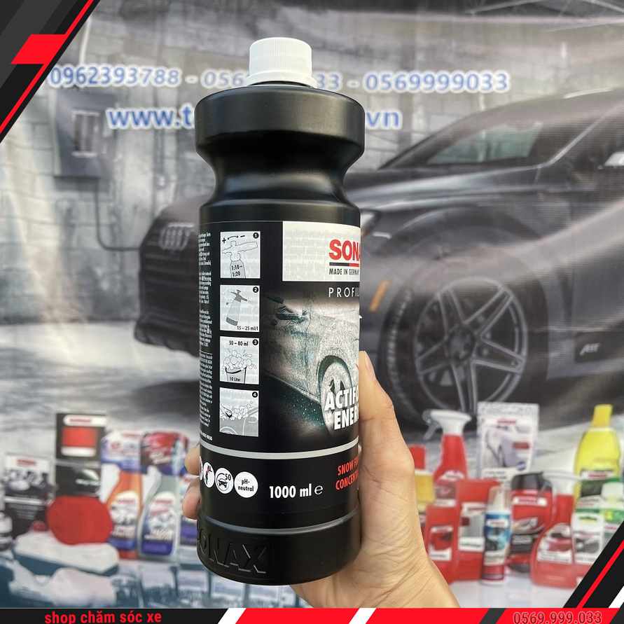 Dung Dịch Bọt Tuyết Rửa Xe Sonax 1 Lít Đậm Đặc