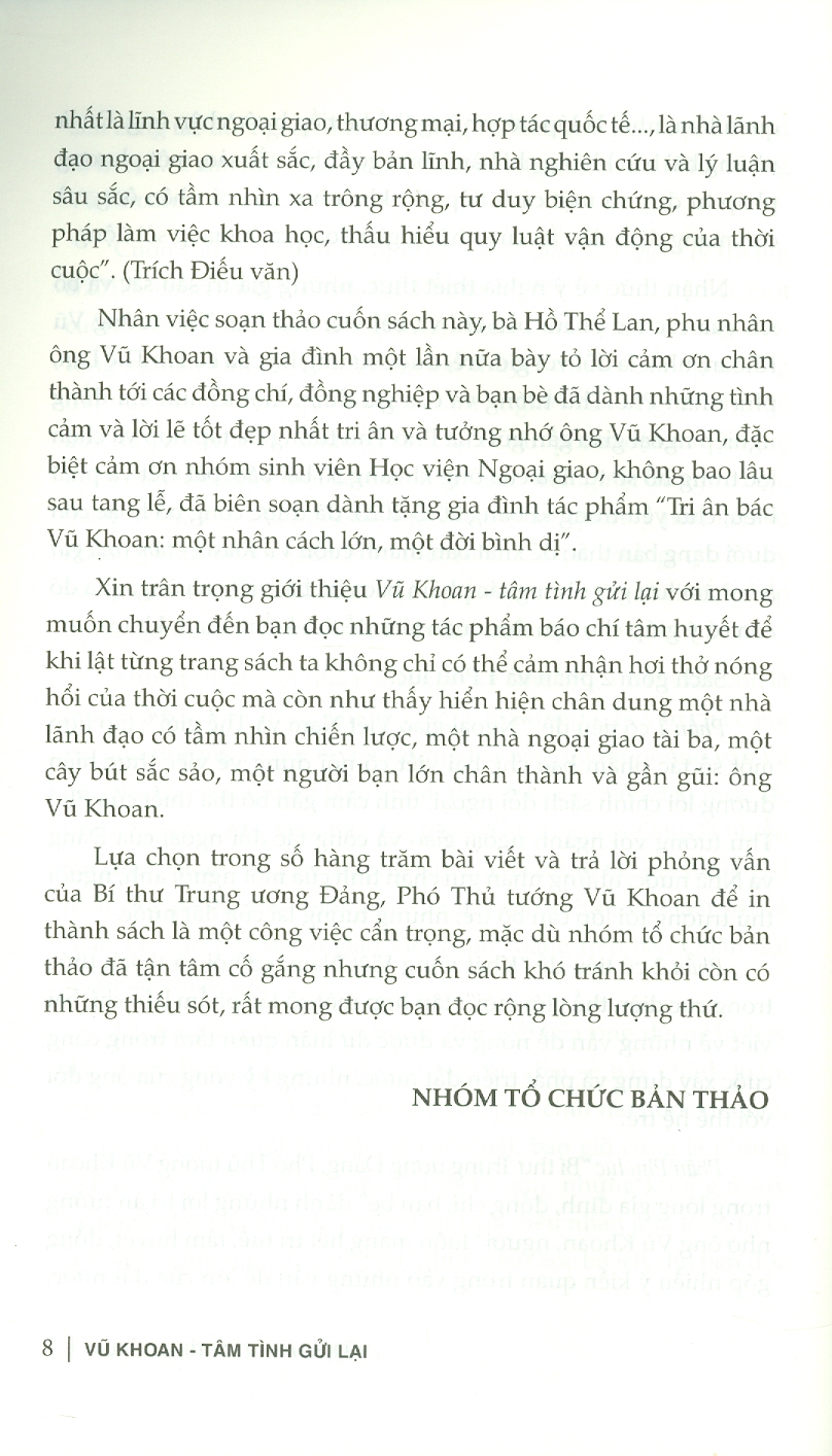 Vũ Khoan - Tâm Tình Gửi Lại