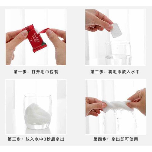 [HCM]Bịch 20 viên Khăn giấy ướt dạng viên nén