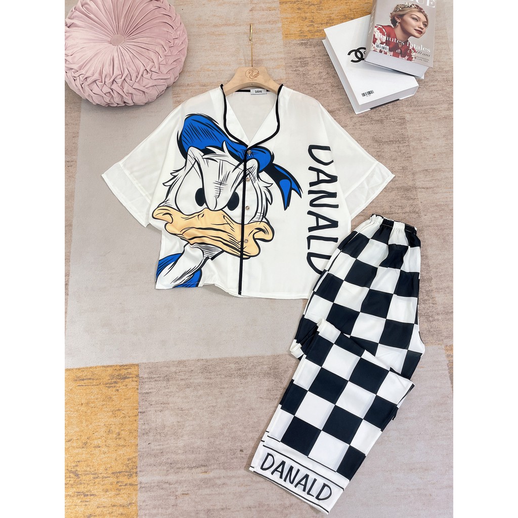 [HCM]SÉT BỘ PYJAMA LỤA LATIN 2D THIẾT KẾ