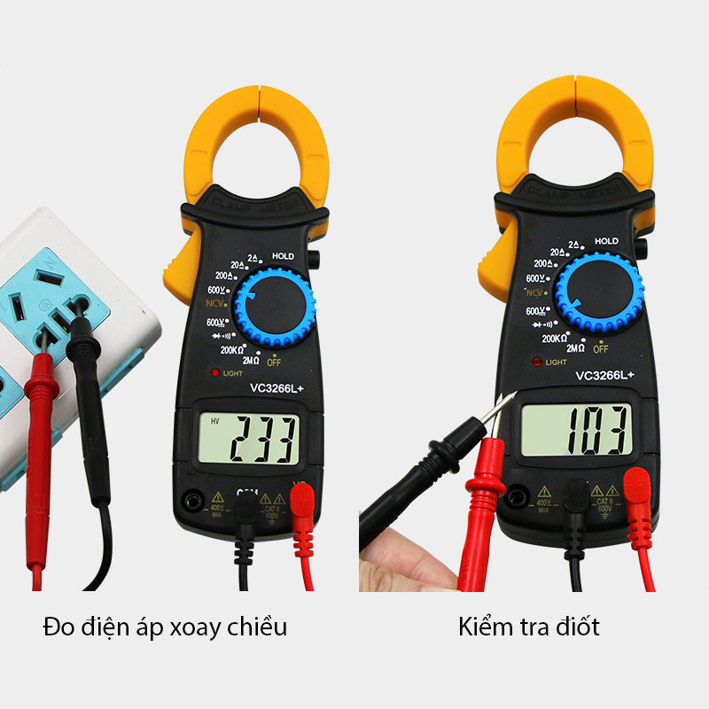 Ampe kế cầm tay kẹp vạn năng kỹ thuật số kẹp mét dt-3266L