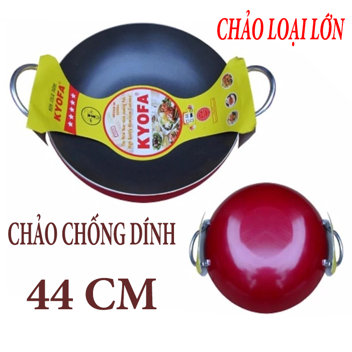 [CHẢO TO - KHỔNG LỒ 40 CM_PL] Chảo 2 quai sâu lòng chống dính size 40 cm/Chảo KyOFa Cao Cấp dày to/Chảo chiên xào loại lớn