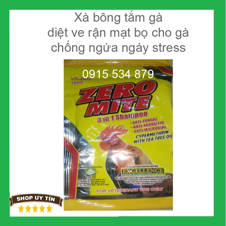 Zero mite xà bông tắm gà đá [ShopGaVip]