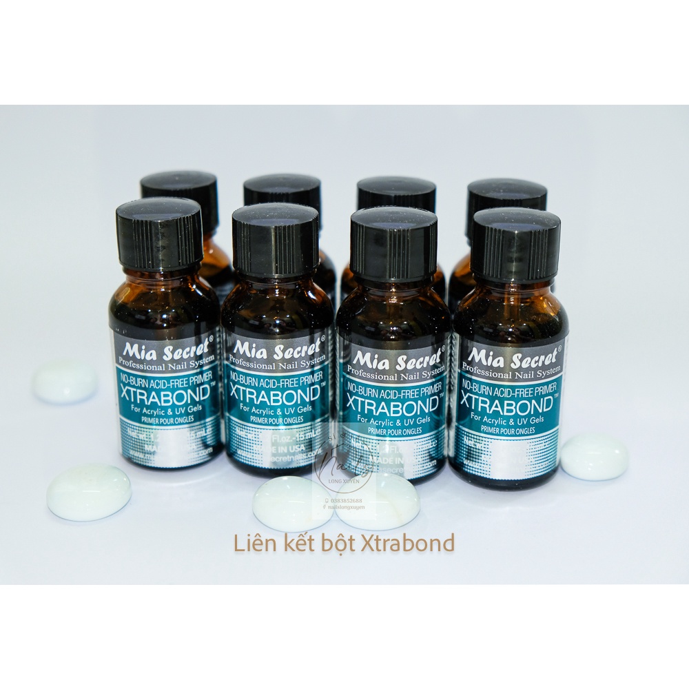 Liên kết bột, khử dầu trên móng, kiềm dầu Xtrabond (Chai)