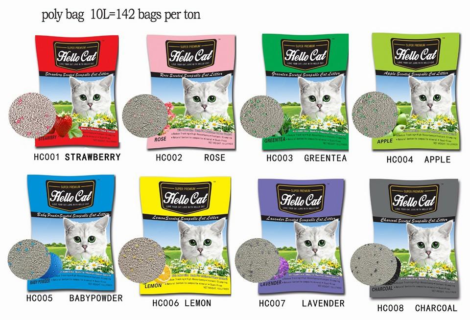 Cát Vệ Sinh Cho Mèo Hello Cat 10L