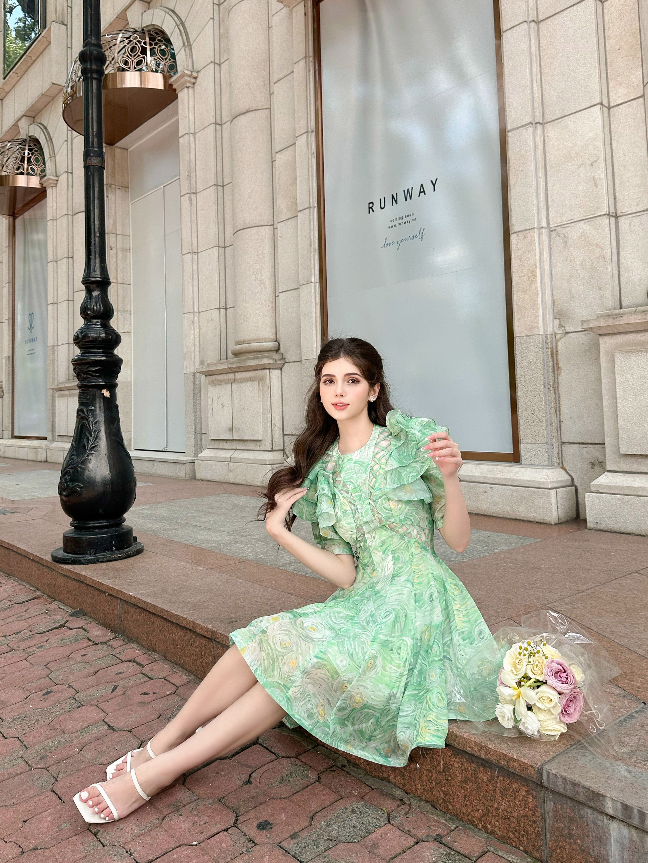 SÒ VINTAGE - SILVIE Đầm hoa xòe