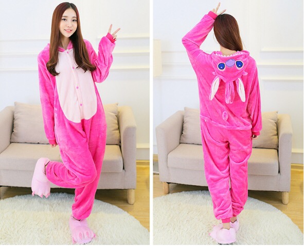Bộ Đồ Thú Stitch Hồng Đủ Size