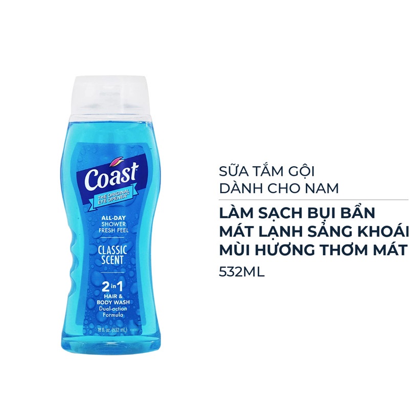 Gel Tắm Gội Coast Classic Scent 532ml