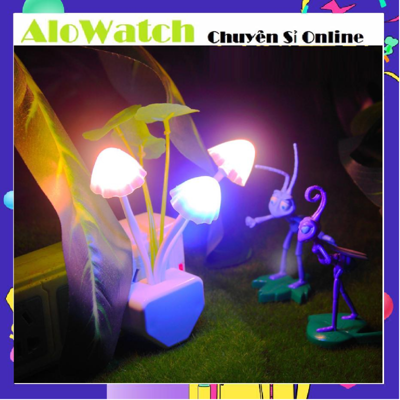 AloWatch Đèn Ngủ Hoa Sen Cảm Biến Tự Sáng Khi Về Đêm