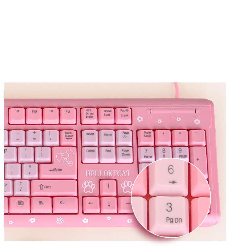 Bàn Phím Màu Hồng Hello KTCAT - BEYOU