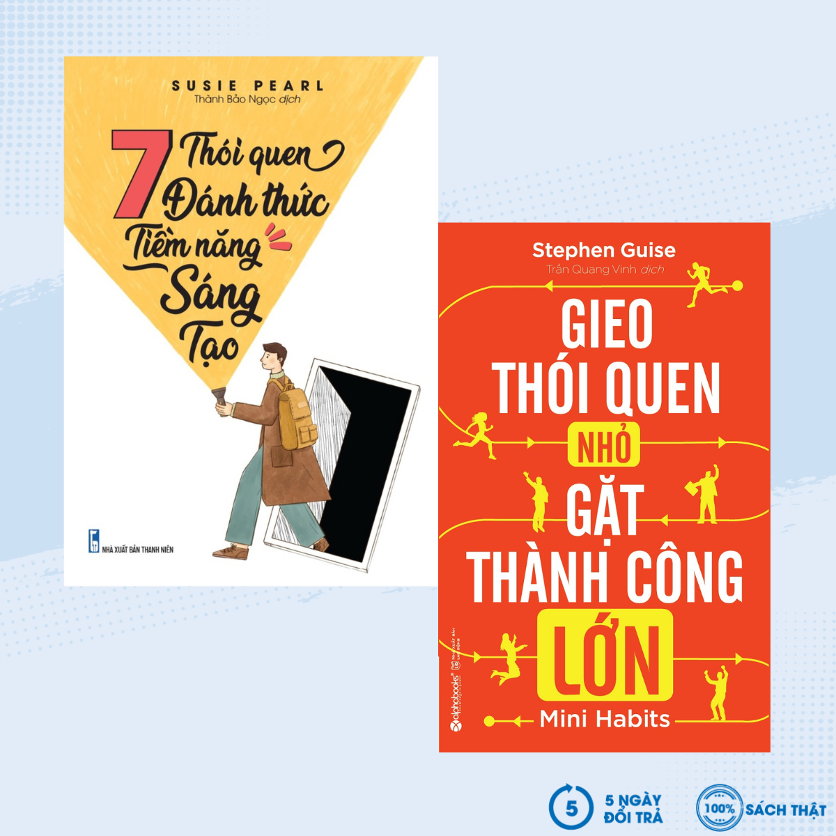 Sách - combo 7 thói quen đánh thức tiềm năng sáng tạo + gieo thói quen nhỏ gặt thành công lớn - al - newshop
