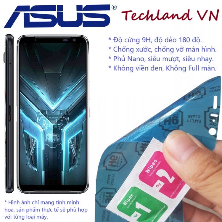 Cường Lực Phủ Nano Asus ROG Phone 3 / 5 / 5s / 5 Pro / 5s Pro / 3 Strix / 5 Ultimate - Trong Suốt, Không Full Màn, Không Viền Đen