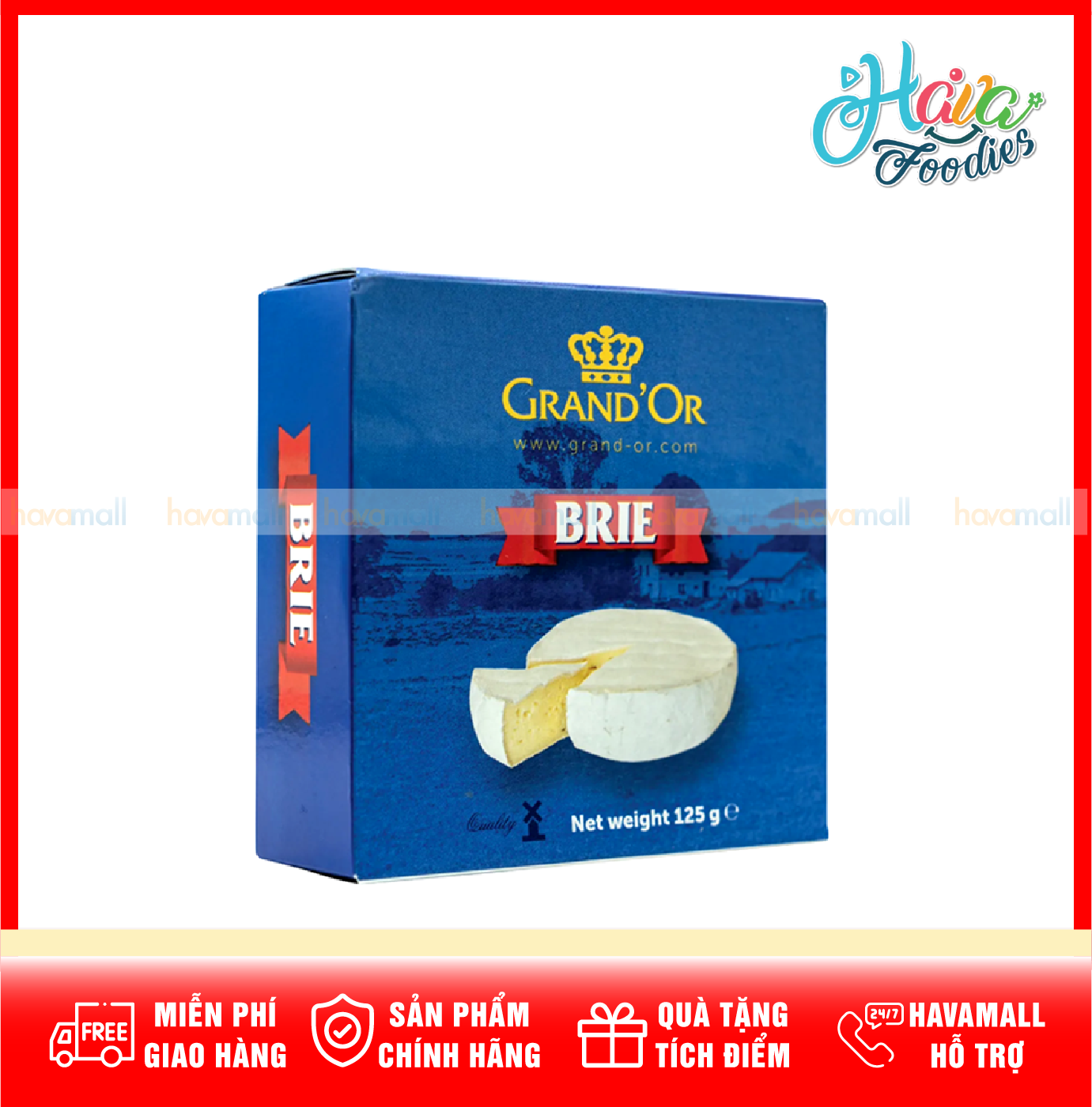 CHỈ GIAO HỎA TỐC 2H TẠI HCM Phô Mai Brie Grand Or 125gr Brie Cheese