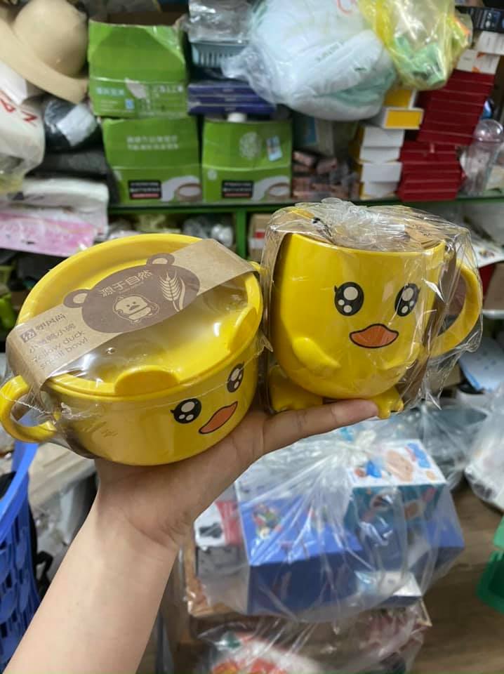 Bộ bát ăn dặm vịt vàng 5 món