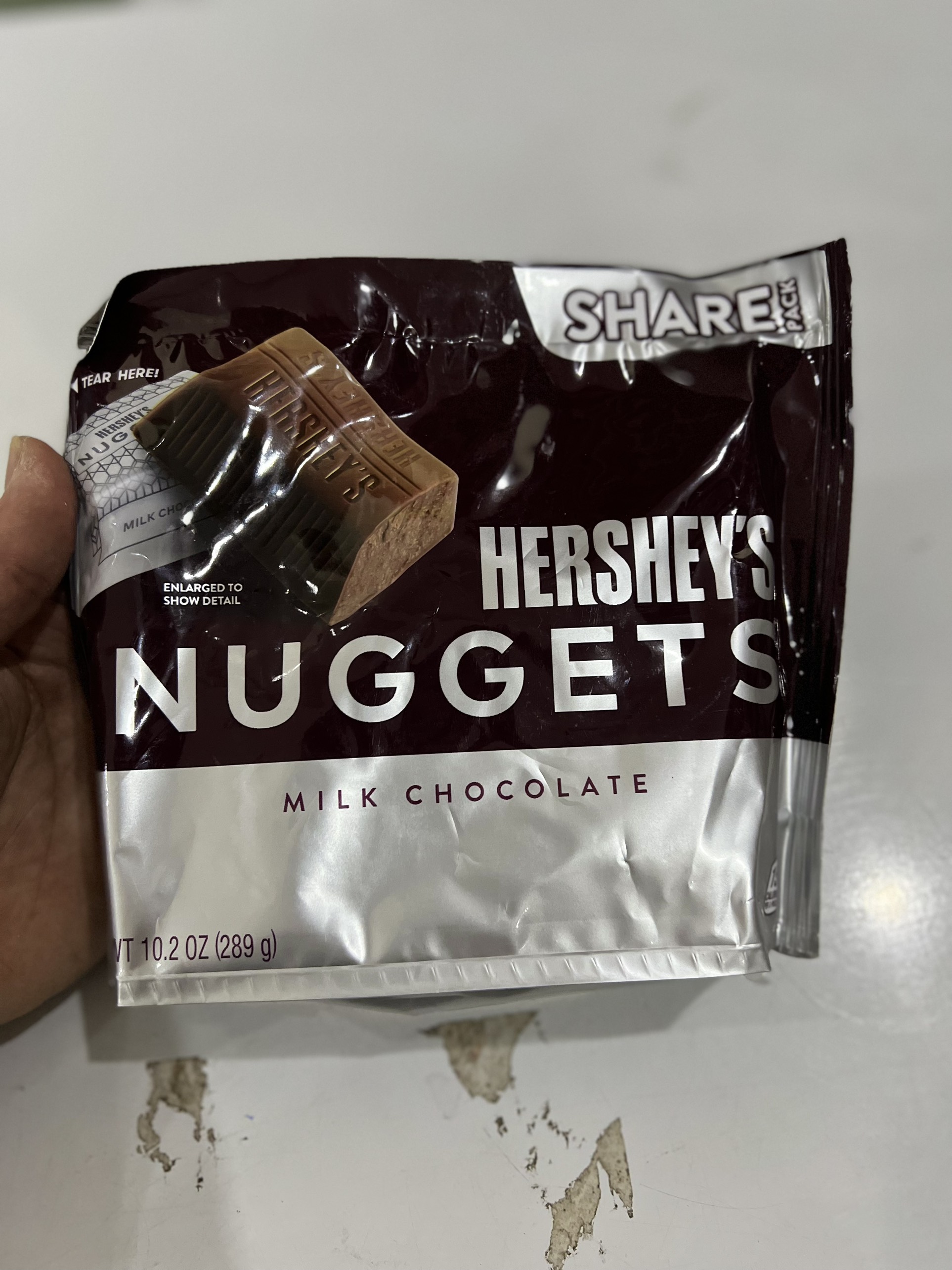 Socola đắng Hershey Nuggets Milk Chocolate gói 289gr Mỹ